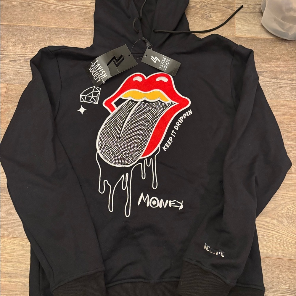 Black Hoodie with Graphic Design